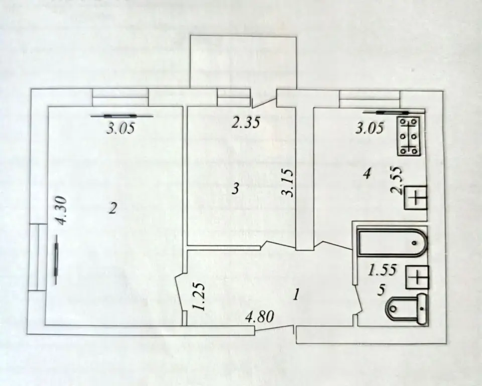 Мирзо Улугбекский район Ц-1. 2/4/5. 40м²