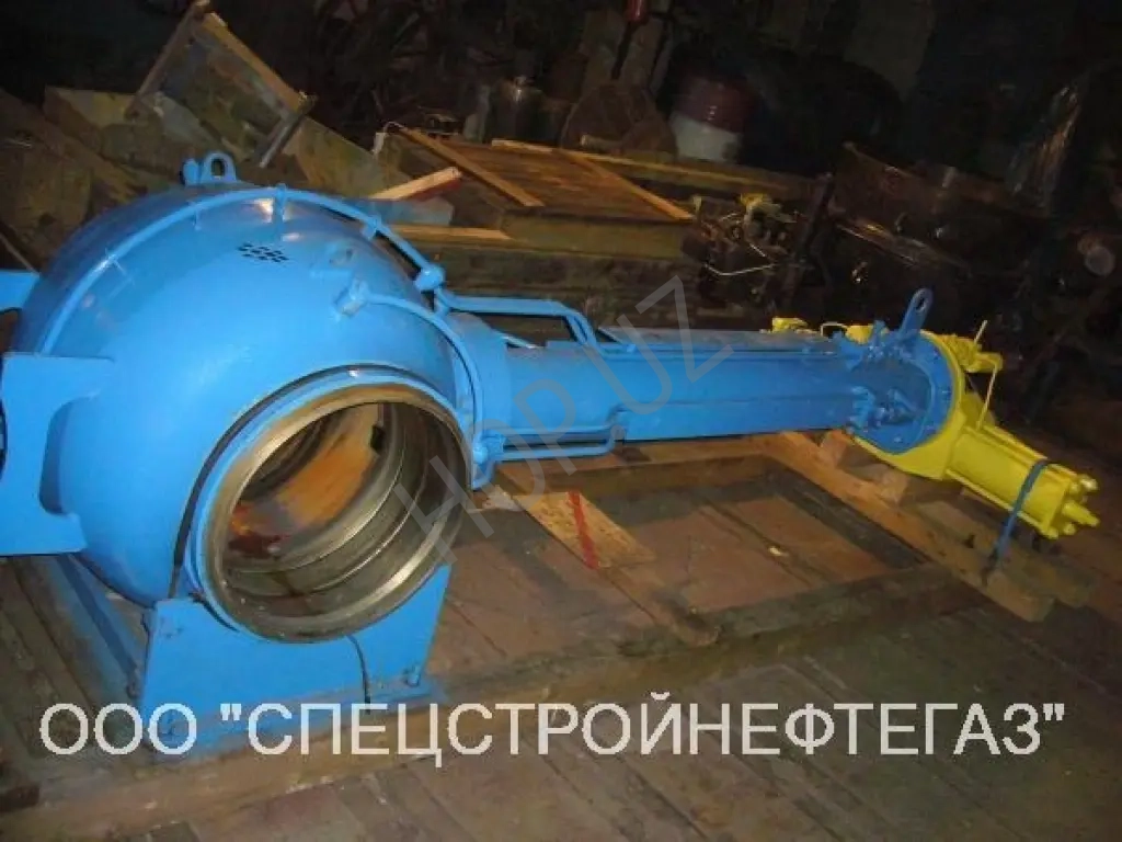 Кран шаровой Ду400 Ру80 подземный с пневмогидроприводом, под приварку, для газа