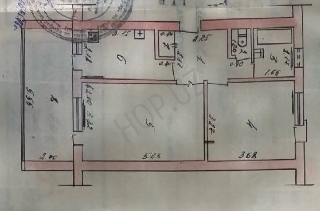 Ттз - 2. Ульяна. 2/2/4 60м² Кирпич. 77 серия