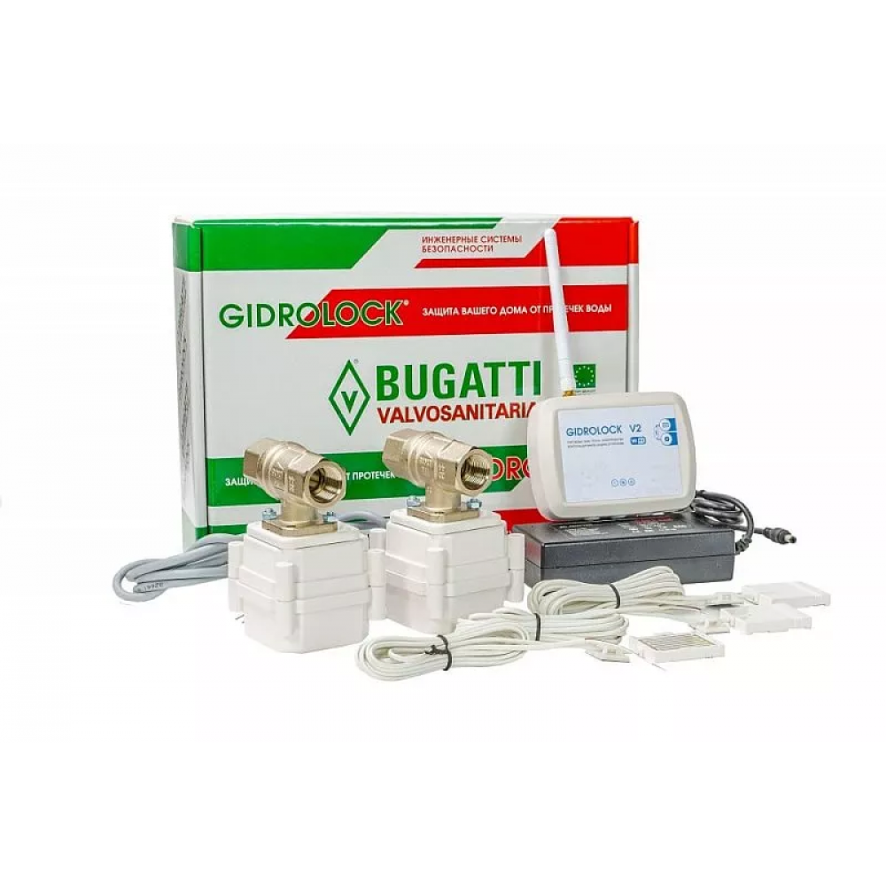 Комплект Gidrolock WIFI BUGATTI 1/2 артикул-36201021.