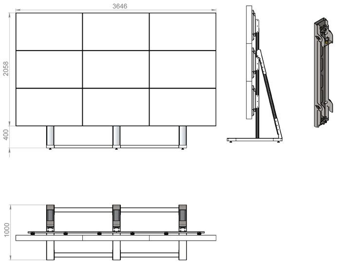 Видеостена LCD FP-3x3 