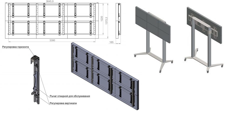 Видеостена LCD FP-2x3 