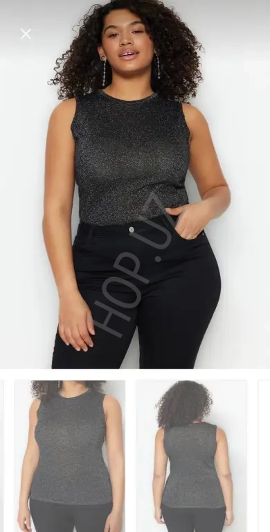 Базовый топ с люрексом