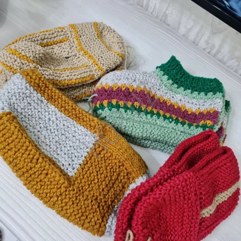 Тапочки вязанные ручной работы