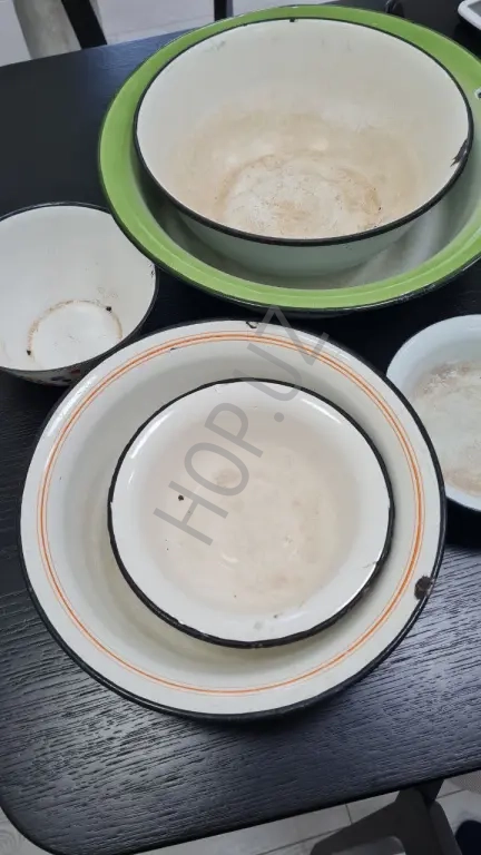 Эмалированный тазы б/у