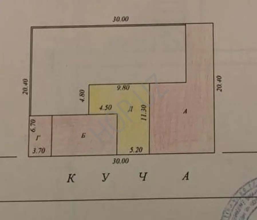 продается Участок 6.24 соток фасад 20х30. Мирзо Улугбекский р-он. Буз-2.