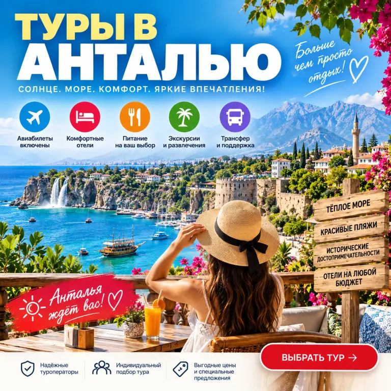 Туры в Анталью — идеальный отдых у Средиземного моря в Анталье