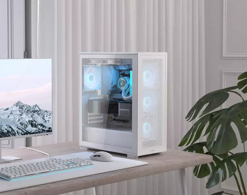 Игровой компьютер Maxcore Shadow White Edition i5 14400F RTX 5060 8Gb
