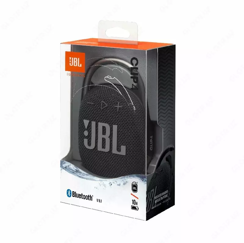 Беспроводная колонка JBL Clip 4 с карабином