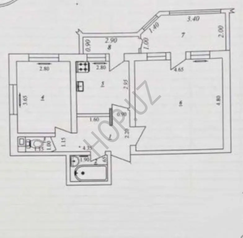 Паркентский Чизельный 2/2/9 60м² Панель.
